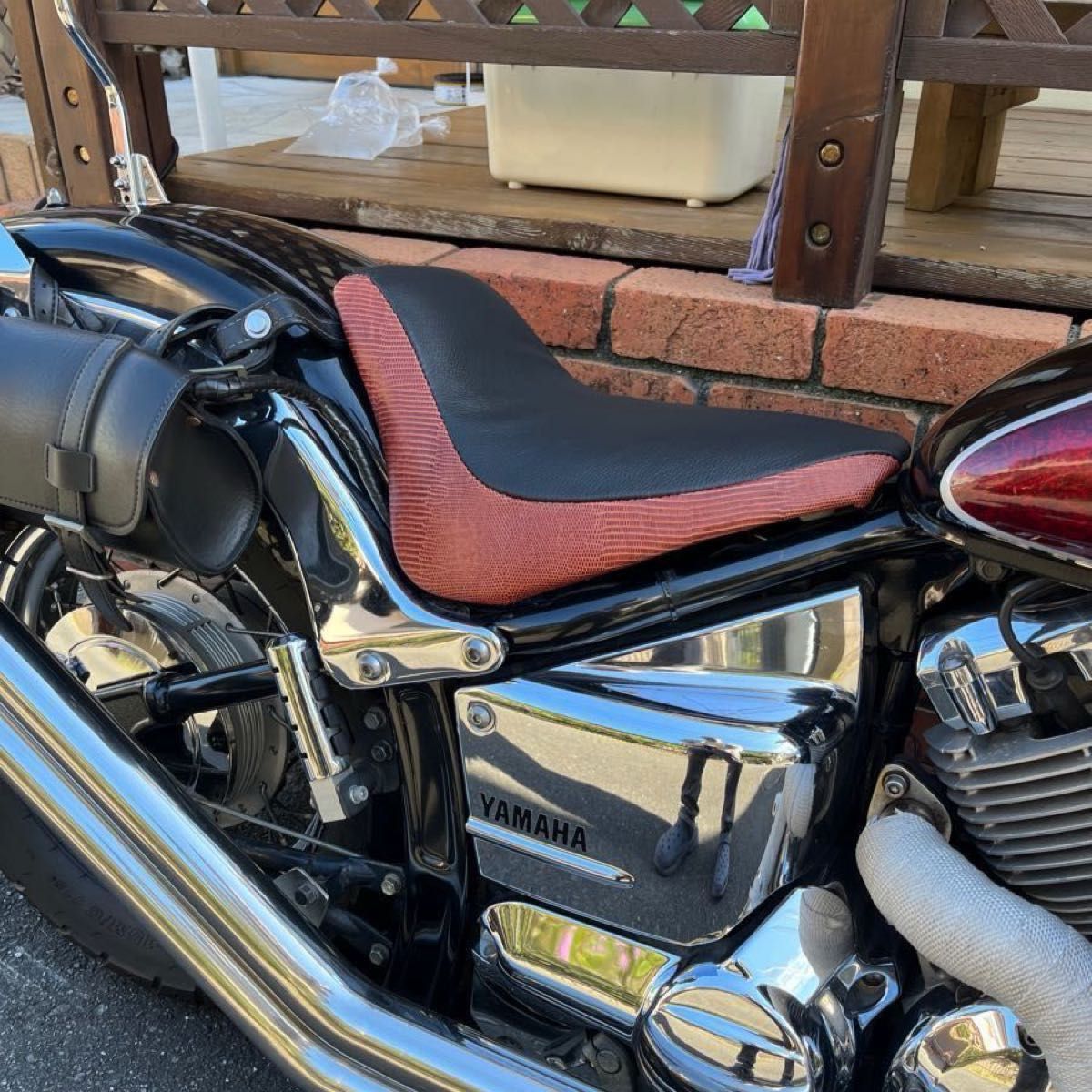 ドラッグスター 400 スタンダード 純正シート本革張り替え ドラッグスター 400 スタンダード 純正シート本革張り替え