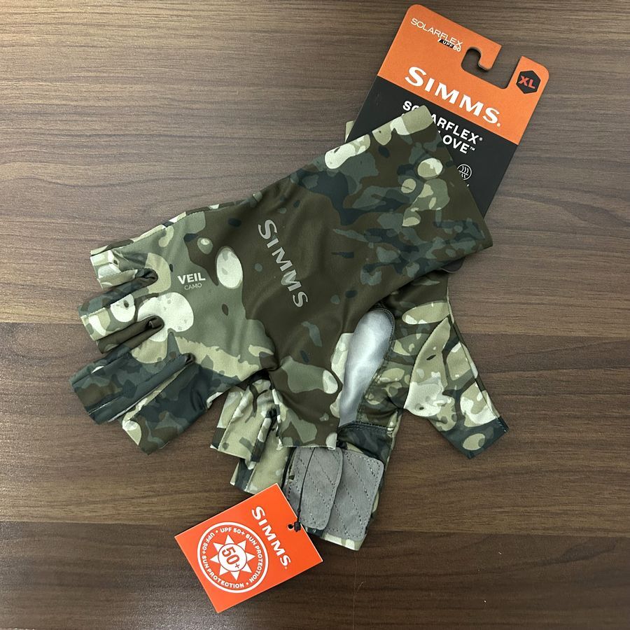 豪華ラッピング無料 Simms SOLARFLEX ソーラー Camo Riparian XL GLOVE SUN グローブ、手袋