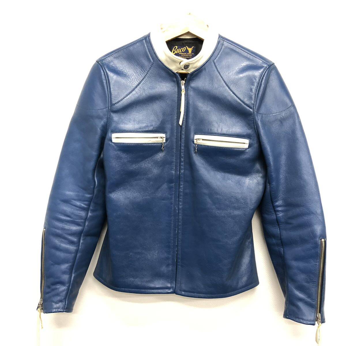 BUCO】ブコ☆シングルライダースジャケット サイズ36 レザー BUCO】ブコ☆シングルライダースジャケット サイズ36 レザー