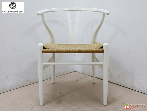 ◆展示品◆ Carlhansen & son カール・ハンセン＆サン CH24 Yチェア ダイニングチェア ビーチ材 ホワイト ハンス J ウェグナー 10万 名作品