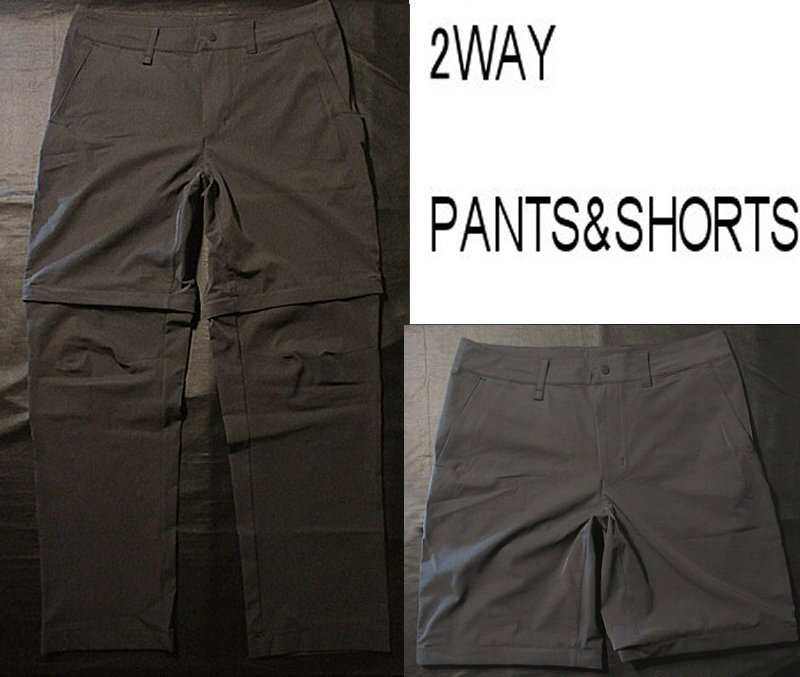 本物正規◆ノースフェイス◆2WAY/軽量/コンバーチブルパンツ/マウンテンショーツ PARAMOUNT■33×30■ASPHALT GREY■新品■FLASHDRY