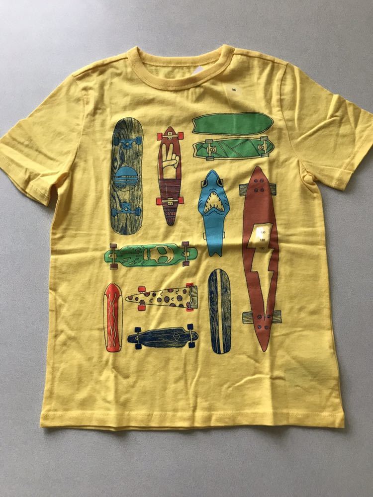 #GAP# new goods #150# Gap # popular T-shirt # skateboard #USA# yellow color # skateboard #2-2