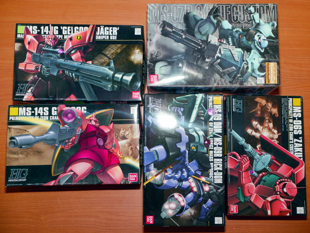 ガンダム プラモデル まとめて 5個セット 未組み立て HGザク2 ガンダム プラモデル まとめて 5個セット 未組み立て HGザク2