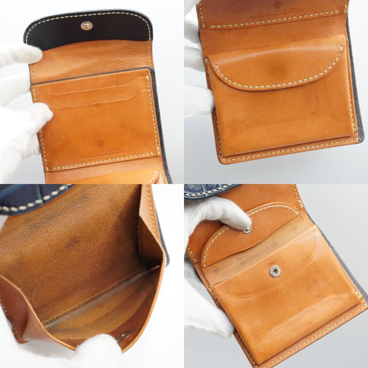 MOTO クロコダイル 三つ折り財布 モト / クロコ 牛革 本革 MOTO クロコダイル 三つ折り財布 モト / クロコ 牛革 本革