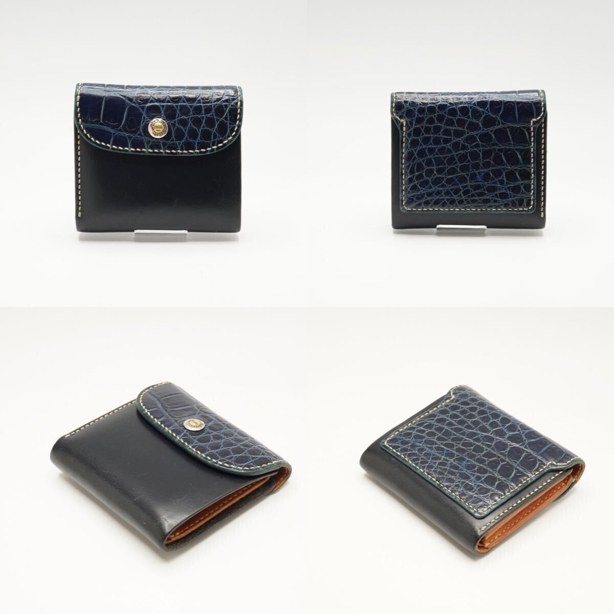 MOTO クロコダイル 三つ折り財布 モト / クロコ 牛革 本革 MOTO クロコダイル 三つ折り財布 モト / クロコ 牛革 本革