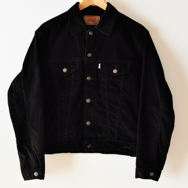 Levi's リーバイス 70505 コーデュロイ ジャケット ブラック USA製 ヌードガール 刺繍 ほぼ未使用品 / ヴィンテージ 70s 80s  90s