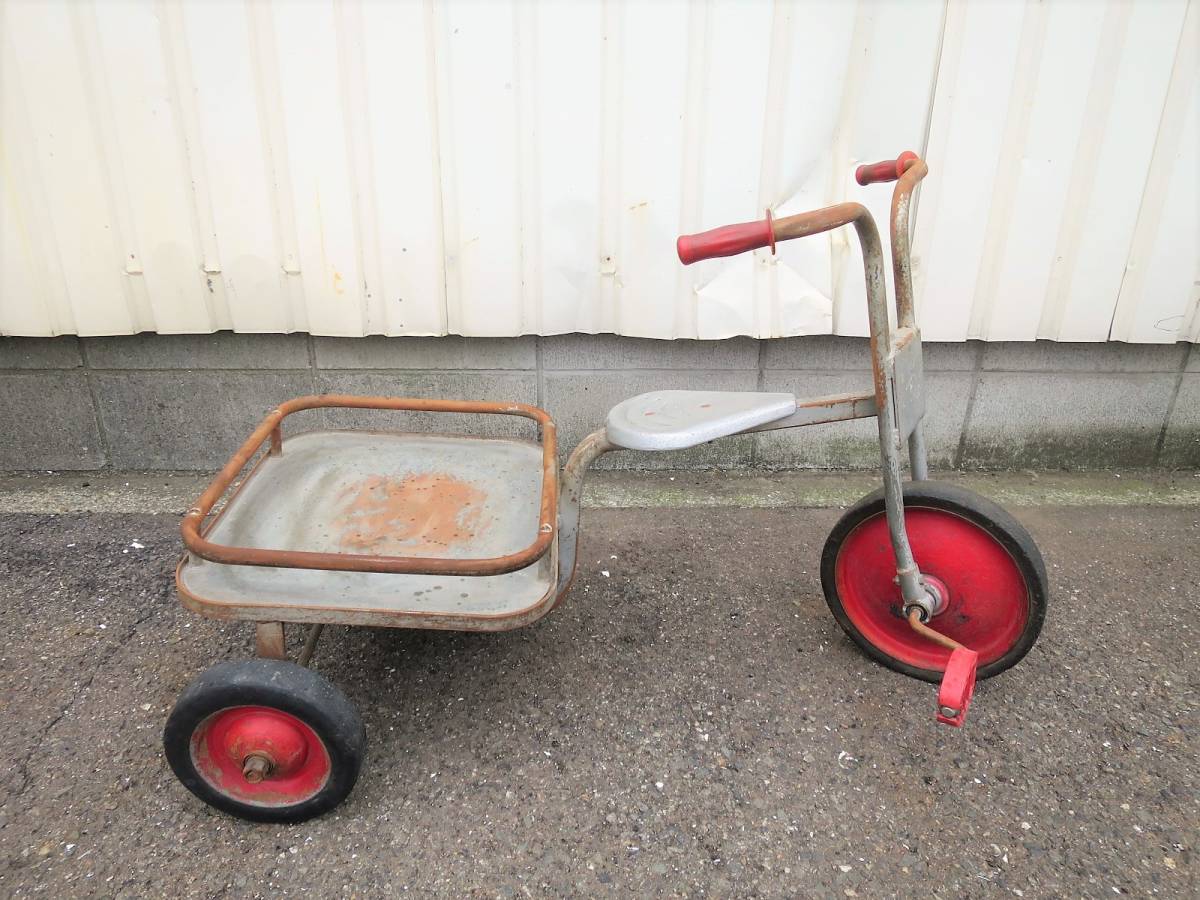  Vintage 50\'s ANGELES company manufactured Kids tricycle garden display in dust real store furniture objet d'art ornament gardening carry cart 