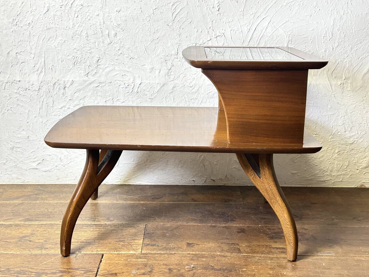 ビンテージ 60's BASSETT ステップエンドテーブル サイド ビンテージ 60's BASSETT ステップエンドテーブル サイド