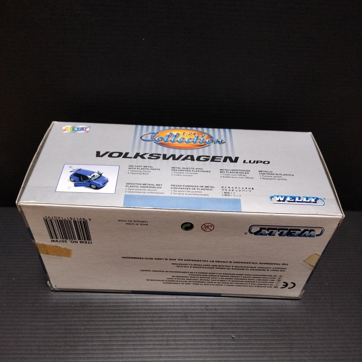 WELLY「1/24 フォルクスワーゲン LUPO」ミニカー ルポ グリーン WELLY「1/24 フォルクスワーゲン LUPO」ミニカー ルポ グリーン