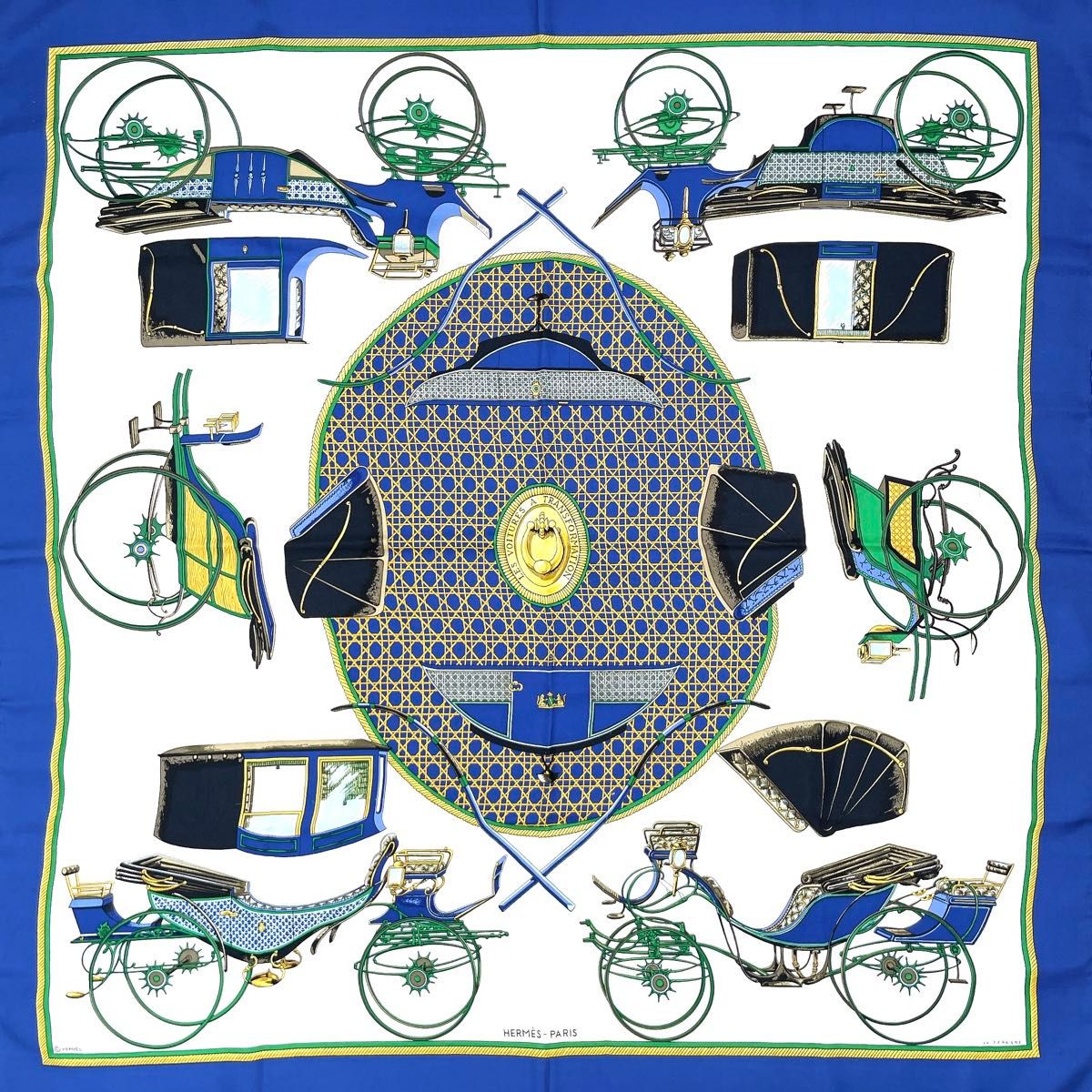 HERMES エルメス カレ90 折りたたみ式幌の馬車 スカーフ HERMES エルメス カレ90 折りたたみ式幌の馬車 スカーフ