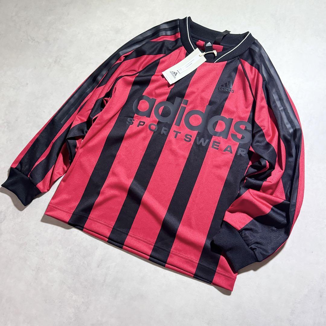新品 Msize アディダス シャツ 長袖 ジャージ adidas 赤 黒 新品 Msize アディダス シャツ 長袖 ジャージ adidas 赤 黒