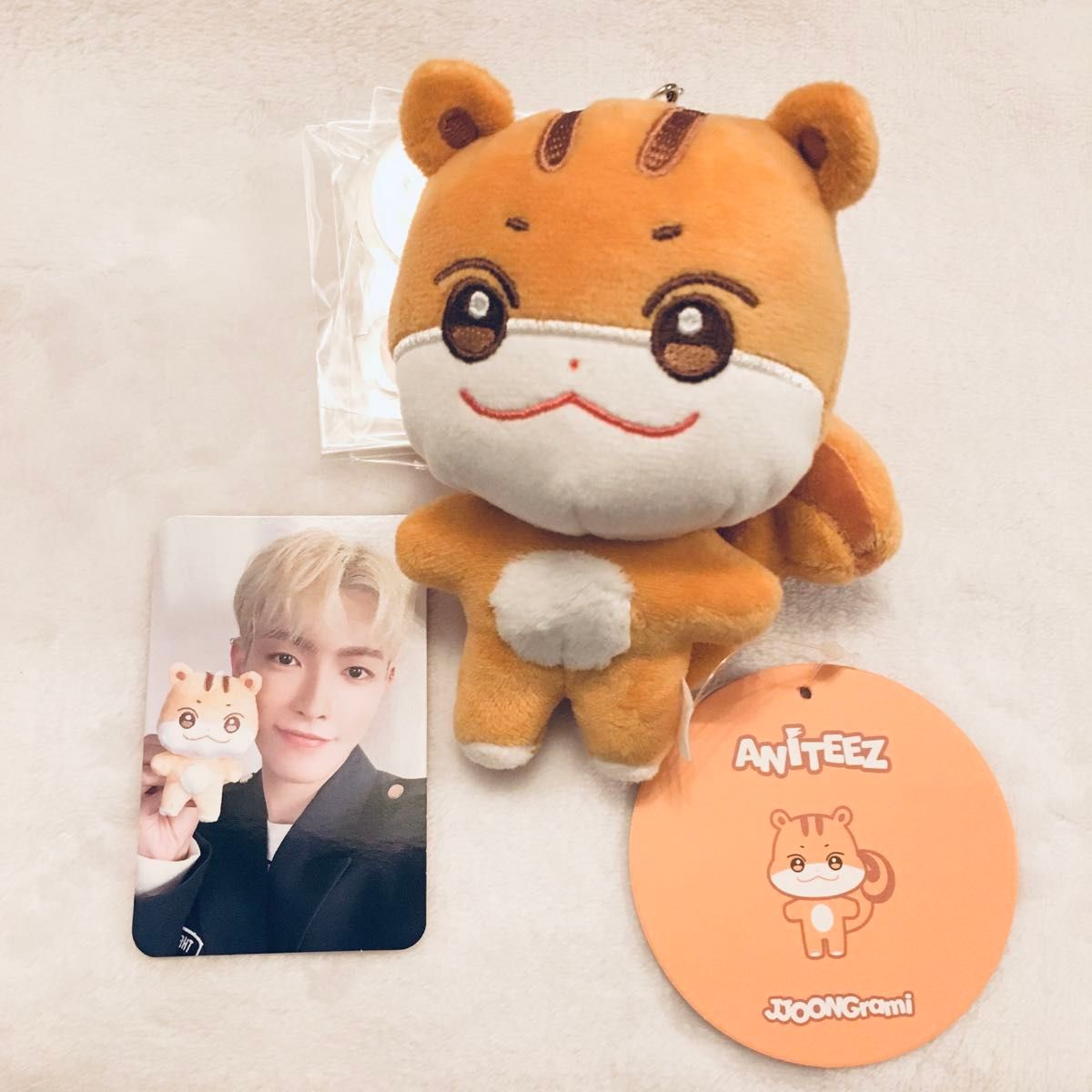 aniteez チュンラミ ぬいぐるみ キーリング トレカ付 ateez aniteez チュンラミ ぬいぐるみ キーリング トレカ付 ateez