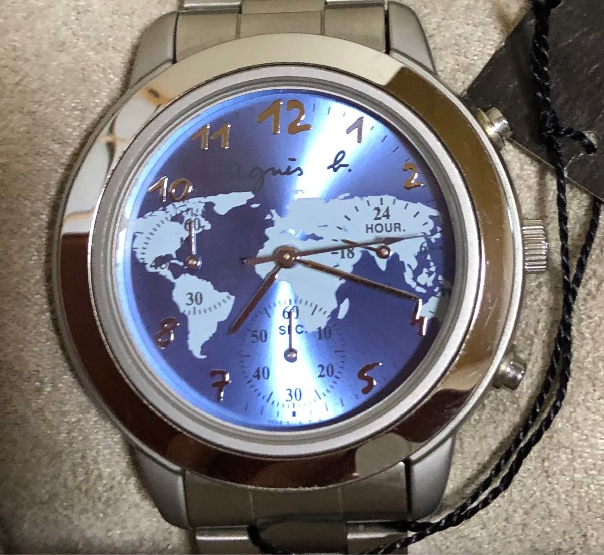 agnes b 世界地図 クロノグラフ sam 腕時計 SEIKO 時計 クォーツ agnes b 世界地図 クロノグラフ sam 腕時計 SEIKO 時計 クォーツ