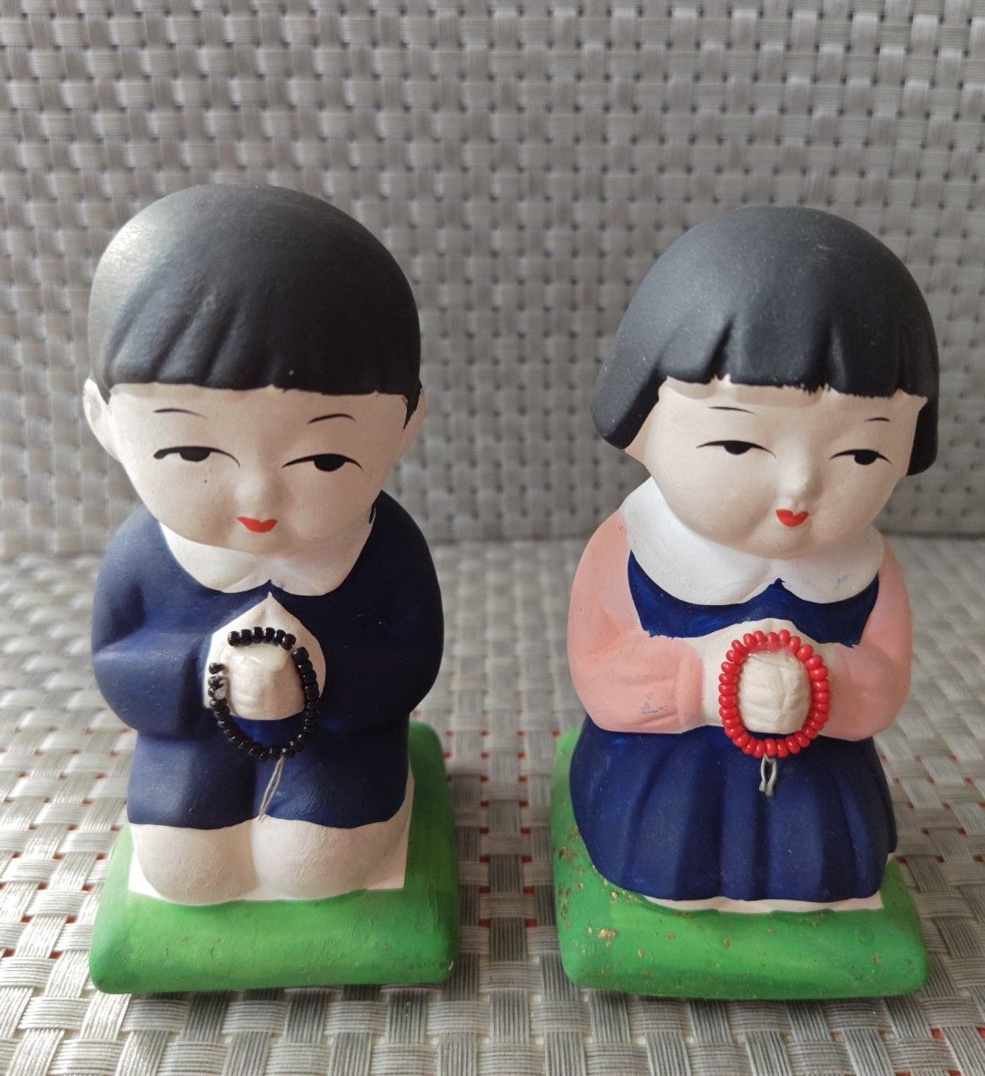 合掌人形(男女ペア) 美品 匿名配送 昭和レトロ アンティーク 合掌人形(男女ペア) 美品 匿名配送 昭和レトロ アンティーク