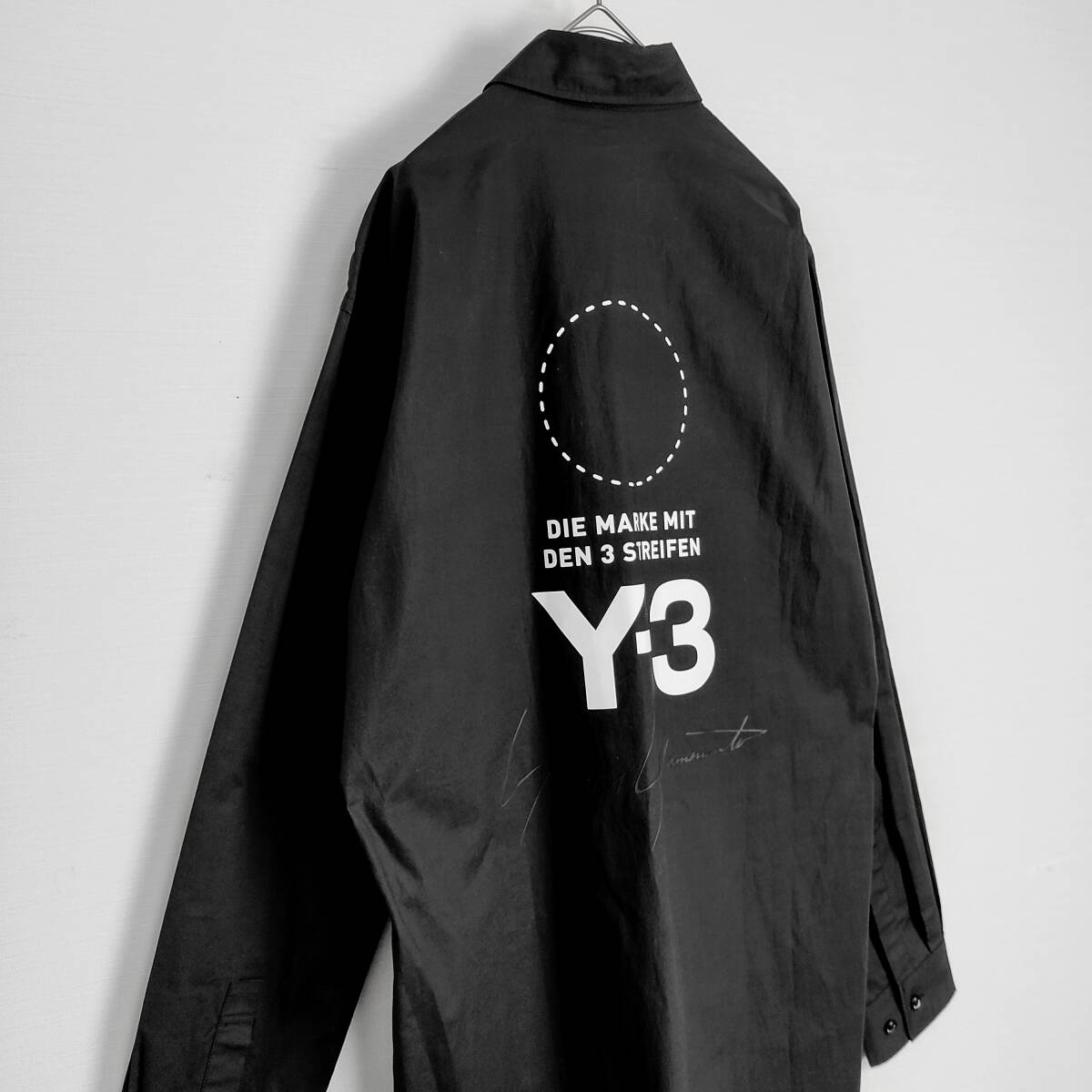 人気デザイン】Y-3 ワイスリー☆バックロゴ付ロングシャツ BLACK 人気デザイン】Y-3 ワイスリー☆バックロゴ付ロングシャツ BLACK