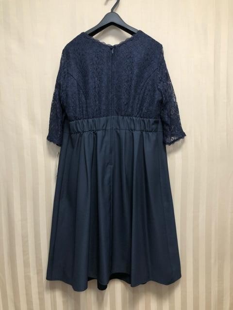 新品L紺系♪レース切替ワンピースドレス上品♪パーティ・結婚式☆a163 新品 3L紺系 レース切替ワンピースドレス 結婚式 x442|Yahoo