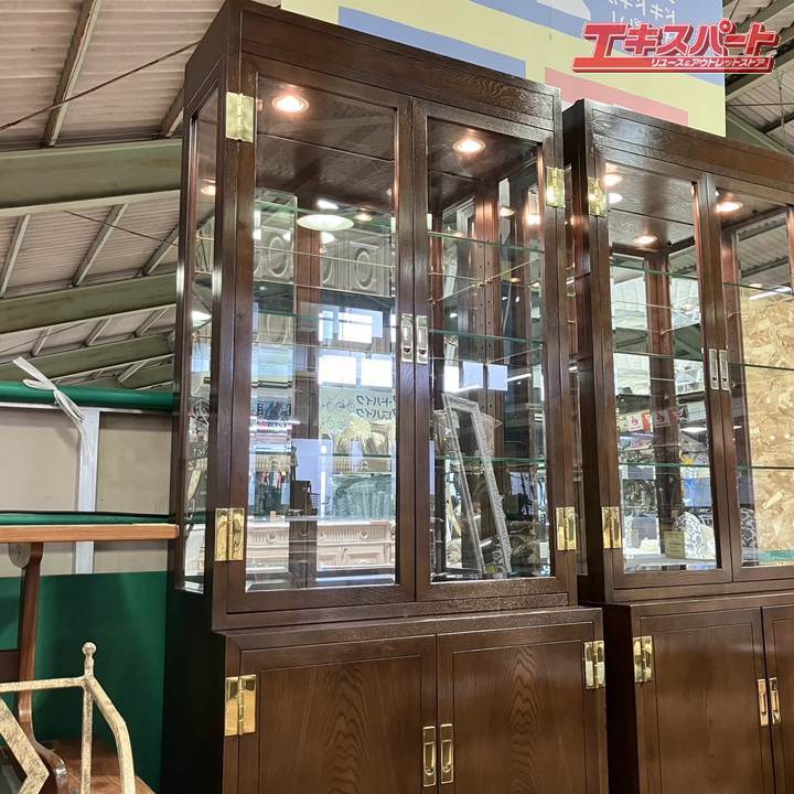 domani カリモク ドマーニ モーガントン キュリオケース カップボード キャビネット 飾り棚 A 引取り・自社配送限定 戸塚店