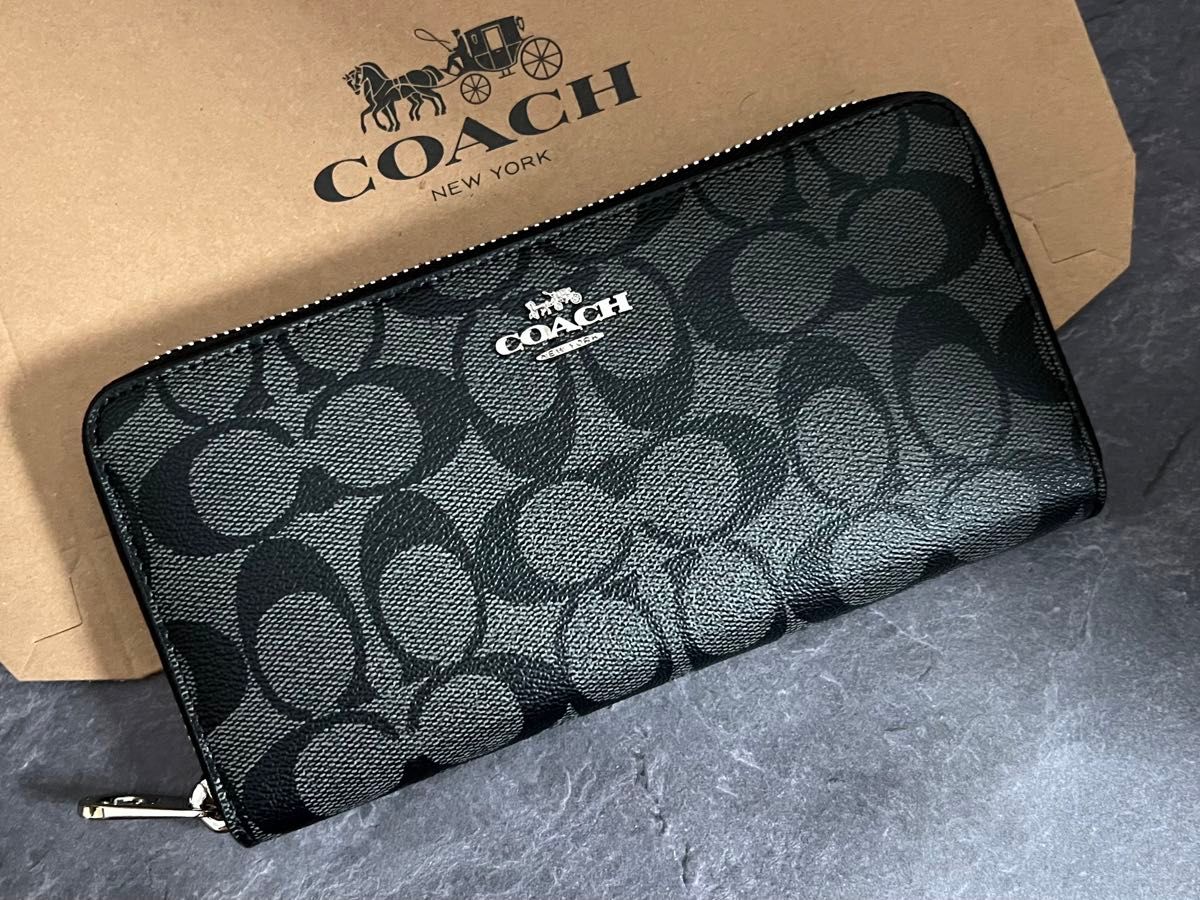 新品】coach 財布 長財布 メンズ レディース ブラック コーチ 新品】coach 財布 長財布 メンズ レディース ブラック コーチ