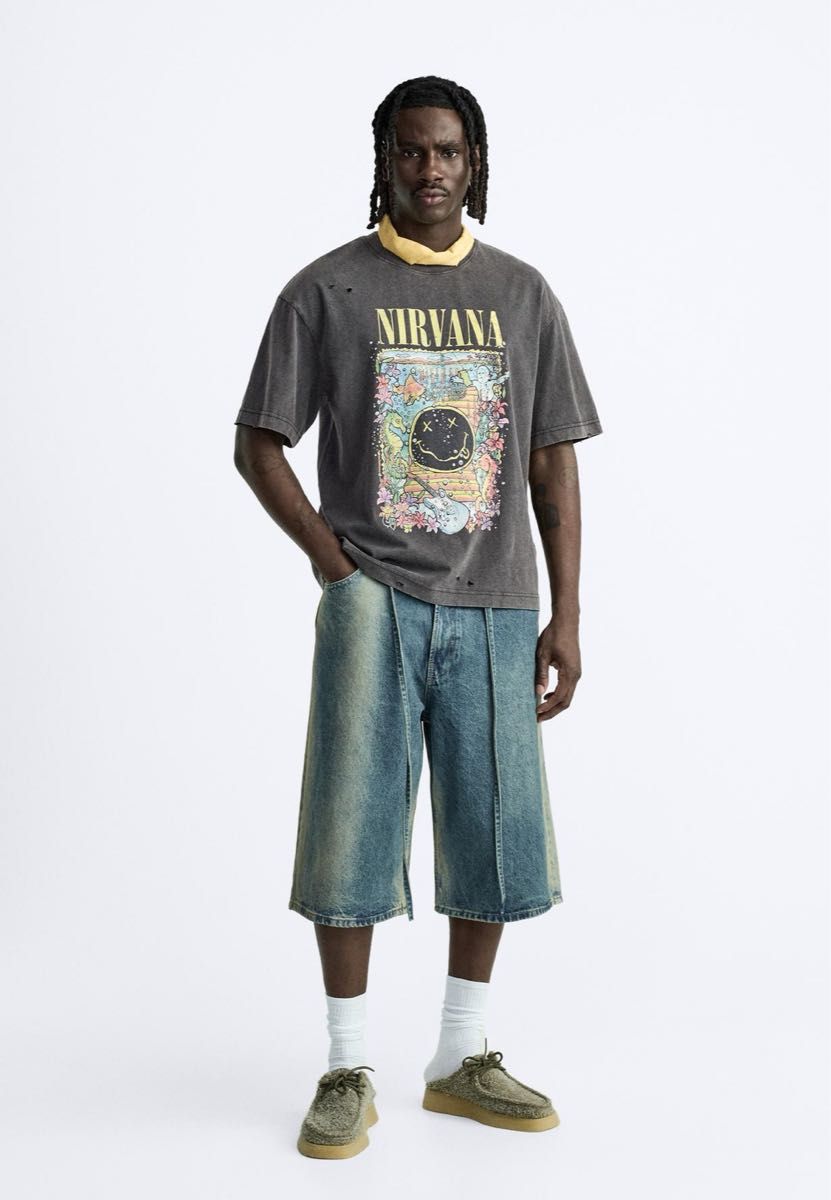 ZARA NIRVANA ニルヴァーナ Tシャツ Mサイズ 新品未使用 タグ ZARA NIRVANA ニルヴァーナ Tシャツ Mサイズ 新品未使用 タグ