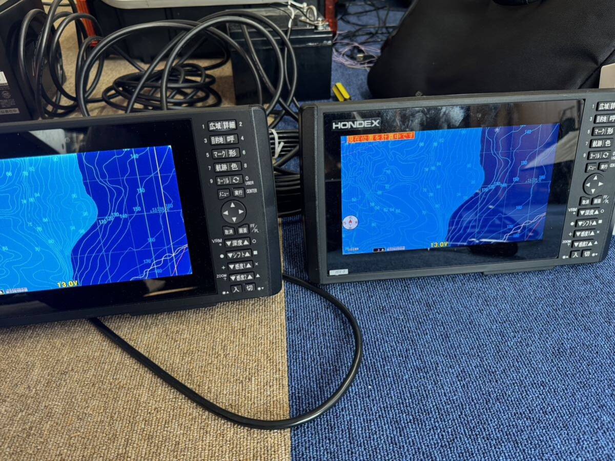 HONDEX 魚群探知機 GPS 2ステーション モニター付き水温センサー HONDEX 魚群探知機 GPS 2ステーション モニター付き水温センサー