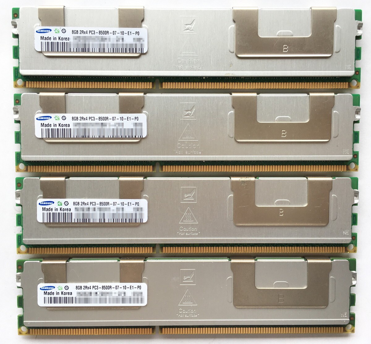[8G×4 листов комплект ]SAMSUNG PC3-8500R 2R×4 теплоотвод б/у память сервер для DDR3 быстрое решение включая налог отправка в тот же день гарантия работы [MR-S-239]