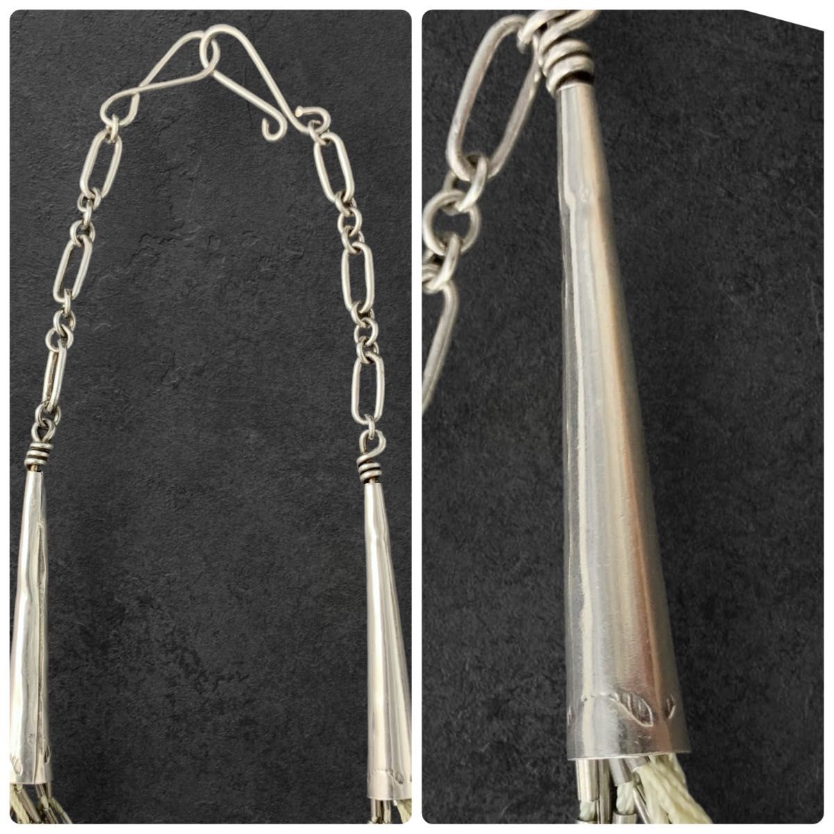 ナバホ族 リキッドシルバー ネックレス 10連 NAVAJO ナバホ族 リキッドシルバー ネックレス 10連 NAVAJO
