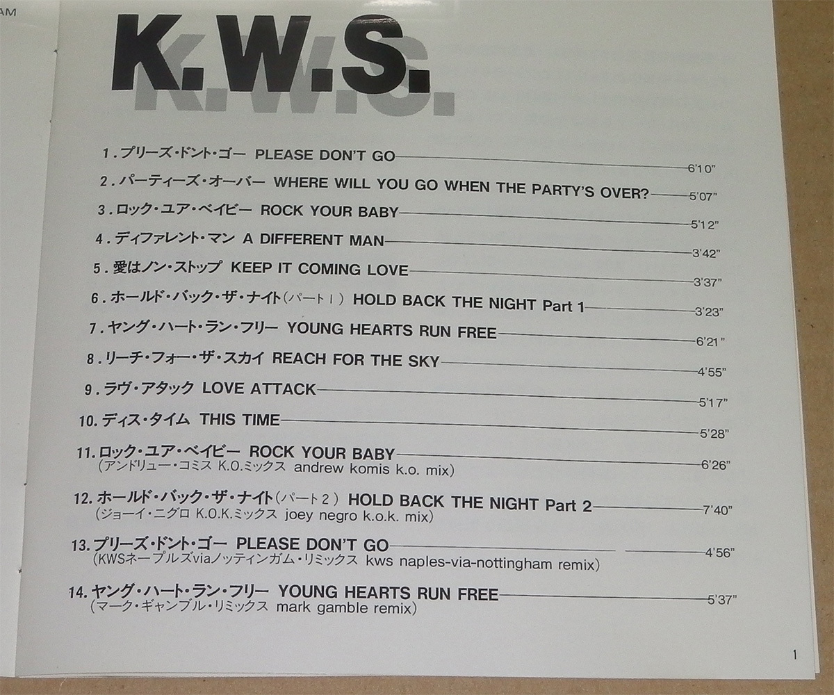 中古日本盤CD K.W.S. Japan Edition [Album 1992][TOCP-7506] KWS Please Don't Go KC The Sunshine Band