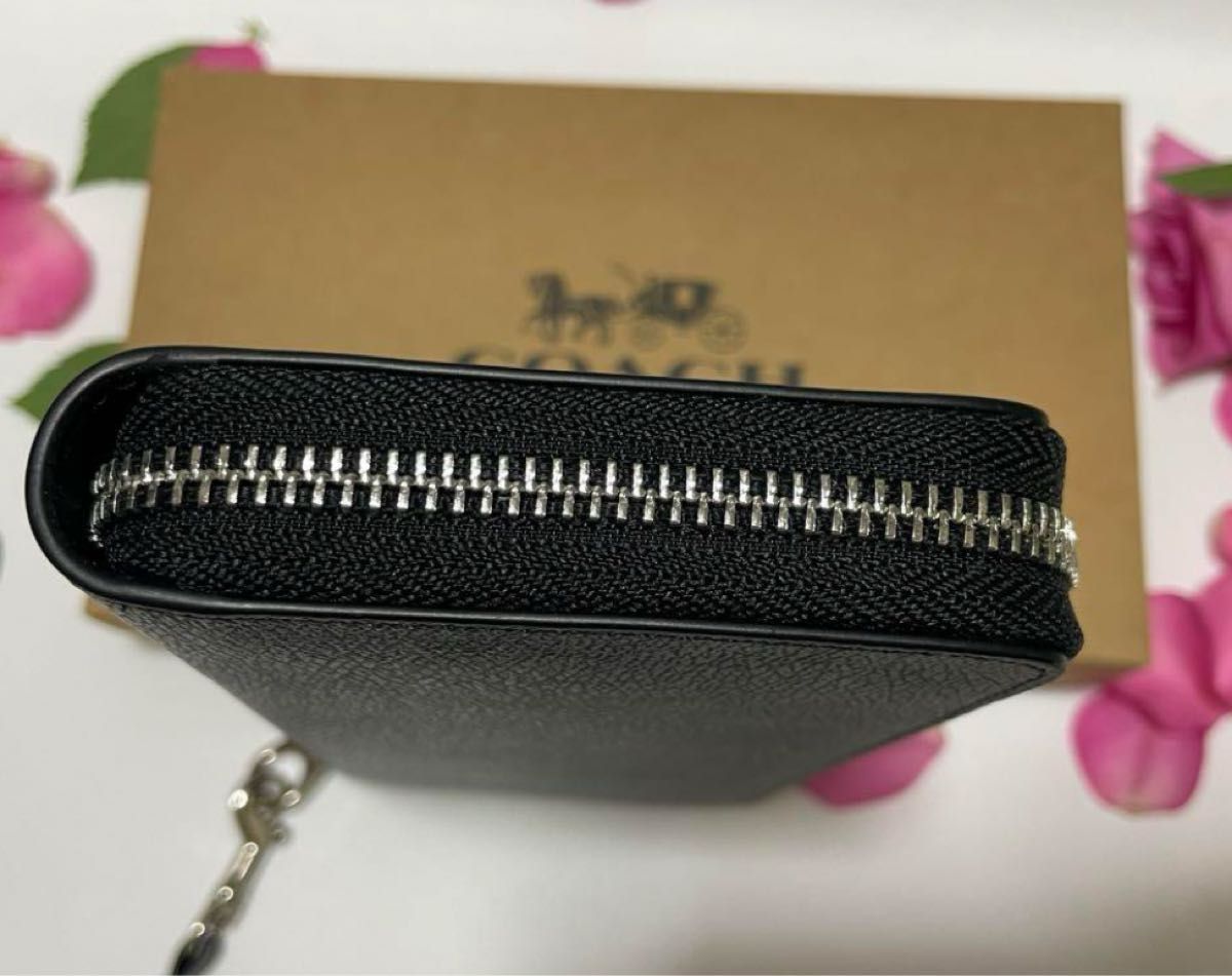 新品未使用】COACH コーチ 長財布 シグネチャー ストラップ付き 新品未使用】COACH コーチ 長財布 シグネチャー ストラップ付き
