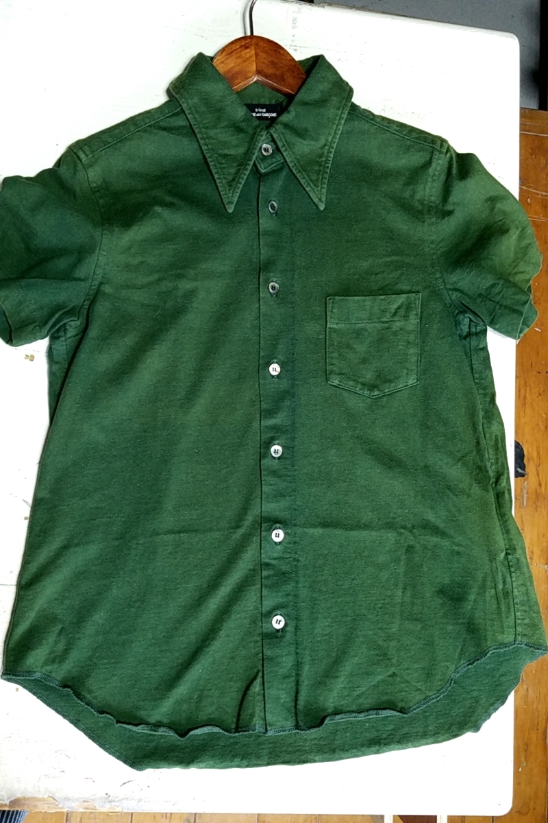 336◆【送料無料】トリコ コムデギャルソン tricot COMME des GARCONS 半袖シャツ AD2003 緑 グリーン コットン 古着 中古 USED FrogShop 