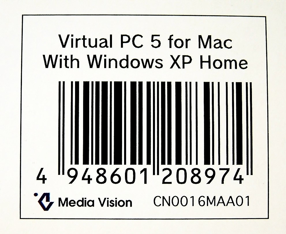 【4088】Connectix Virtual PC 5 for Mac with Windows(ウィンドウズ) XP Home メディア未開封品 バーチャルPC 仮想マシーン OS仮想化_画像10