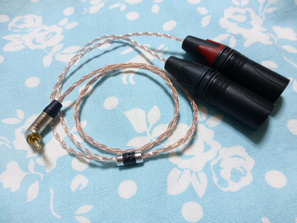 2.5mm4極 L字 → XLR コネクタ 3ピン×2 ライン入力ケーブル PCOCC 2.5mm4極 L字 → XLR コネクタ 3ピン×2 ライン入力ケーブル PCOCC