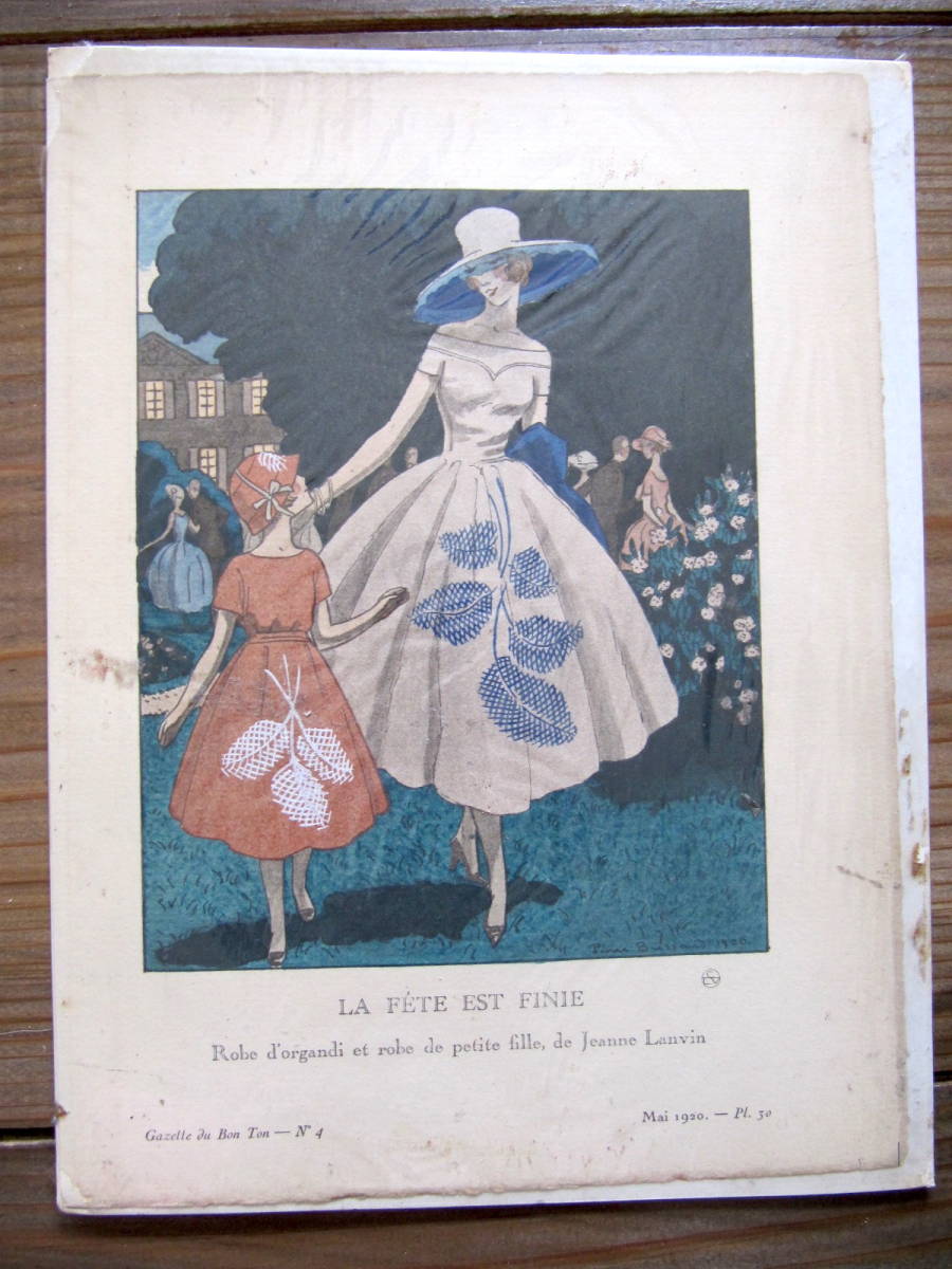 Art Deco【Prints】1920 LA FETE EST FINIE/1921 FAITES-MOI CELLE-CI 2set_画像3