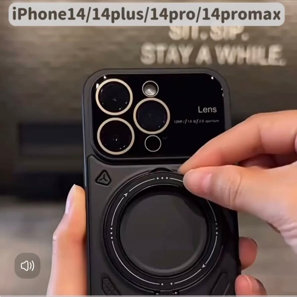 iPhone14/14plus iPhone14pro/14promax ケース MagSafe対応 スマホリング カメラ保護
