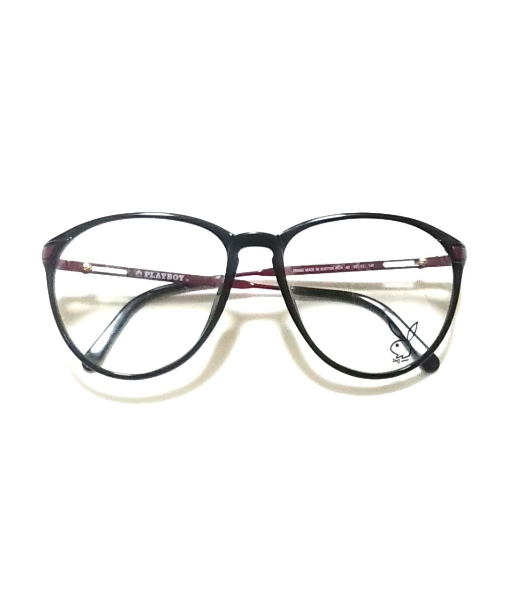 Vintage 70s PLAYBOY プレイボーイ AUSTRIA製 ビンテージ メガネ 眼鏡 サングラス フレーム ブラック×レッド デモレンズ オーストリア製_画像1