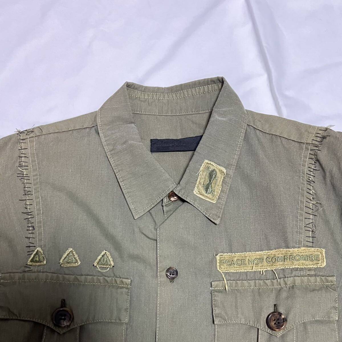 03SS SCAB期 UNDERCOVERISM シャツ 半袖 ワッペン 切りっぱなし 03SS SCAB期 UNDERCOVERISM シャツ 半袖 ワッペン 切りっぱなし
