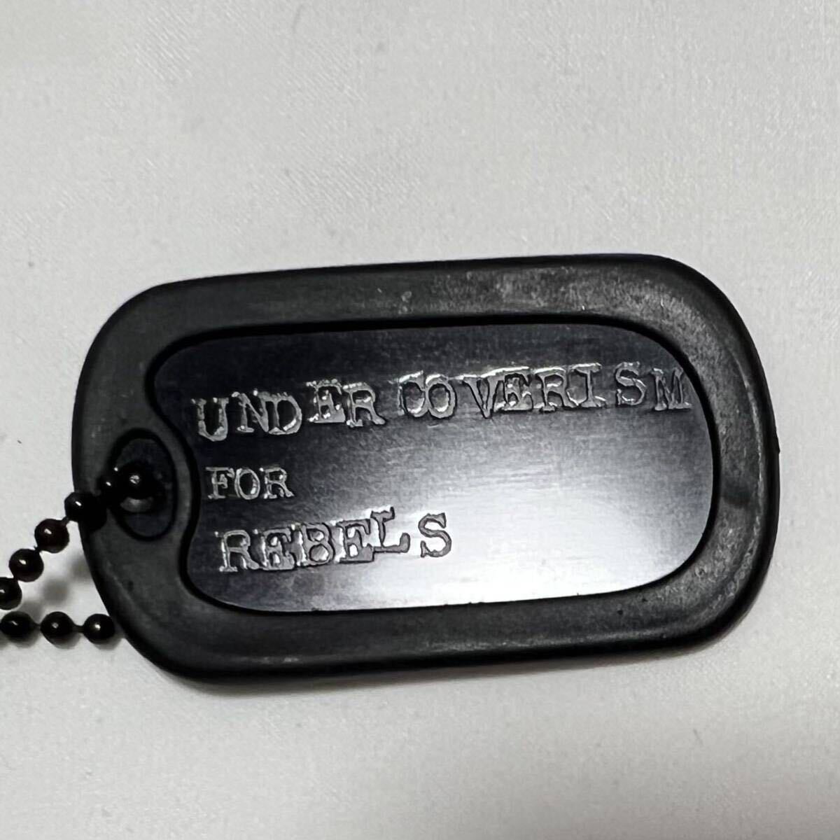 03AW UNDERCOVERISM ドッグタグネックレス ブラックペイント 03AW UNDERCOVERISM ドッグタグネックレス ブラックペイント