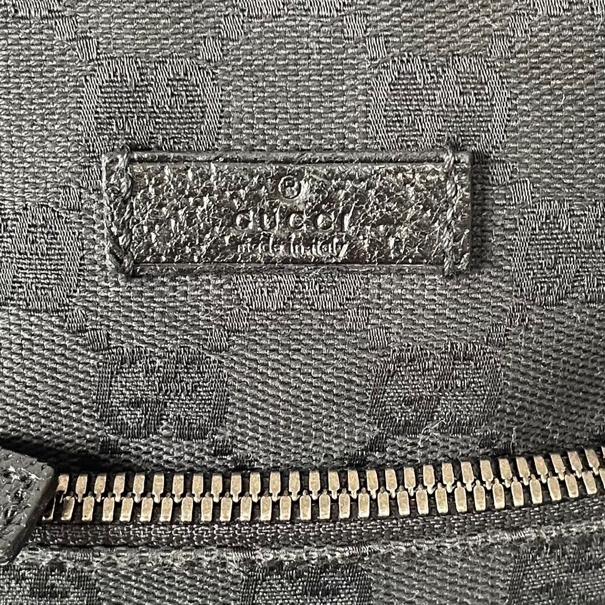 良品】GUCCI グッチ ショルダーバッグ GGキャンバス×レザー 黒 良品】GUCCI グッチ ショルダーバッグ GGキャンバス×レザー 黒