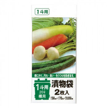 ジャパックス 漬物袋 1斗用(20L) 透明 2枚×10冊×12袋 TK02 /a