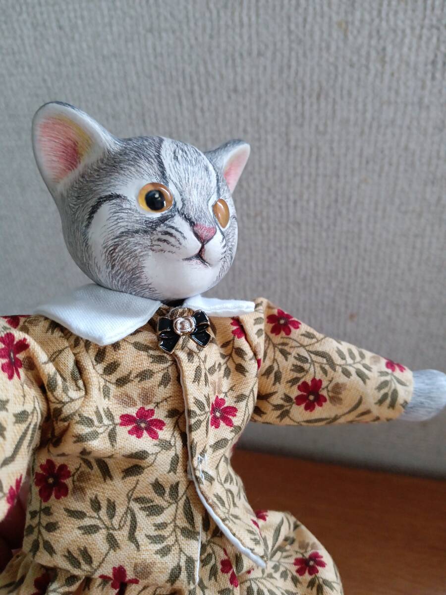 ni.91 number tsusimayama cat hand made literary creation doll put on . change handmade doll 