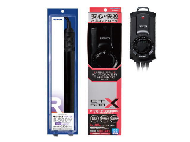 ニッソー ヒーター サーモスタット プロテクトヒーター R-500W パワーサーモET-600Xセット　管理80