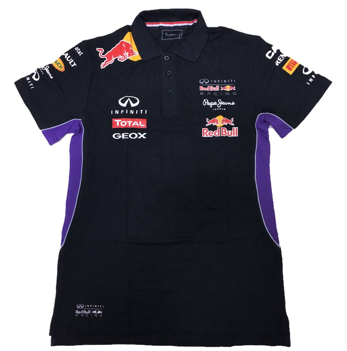 ペペジーンズ Pepe Jeans レッドブル Red Bull レーシング OTL2014 ボタン ポロシャツ（ネイビー）(L) [並行輸入品]_画像1