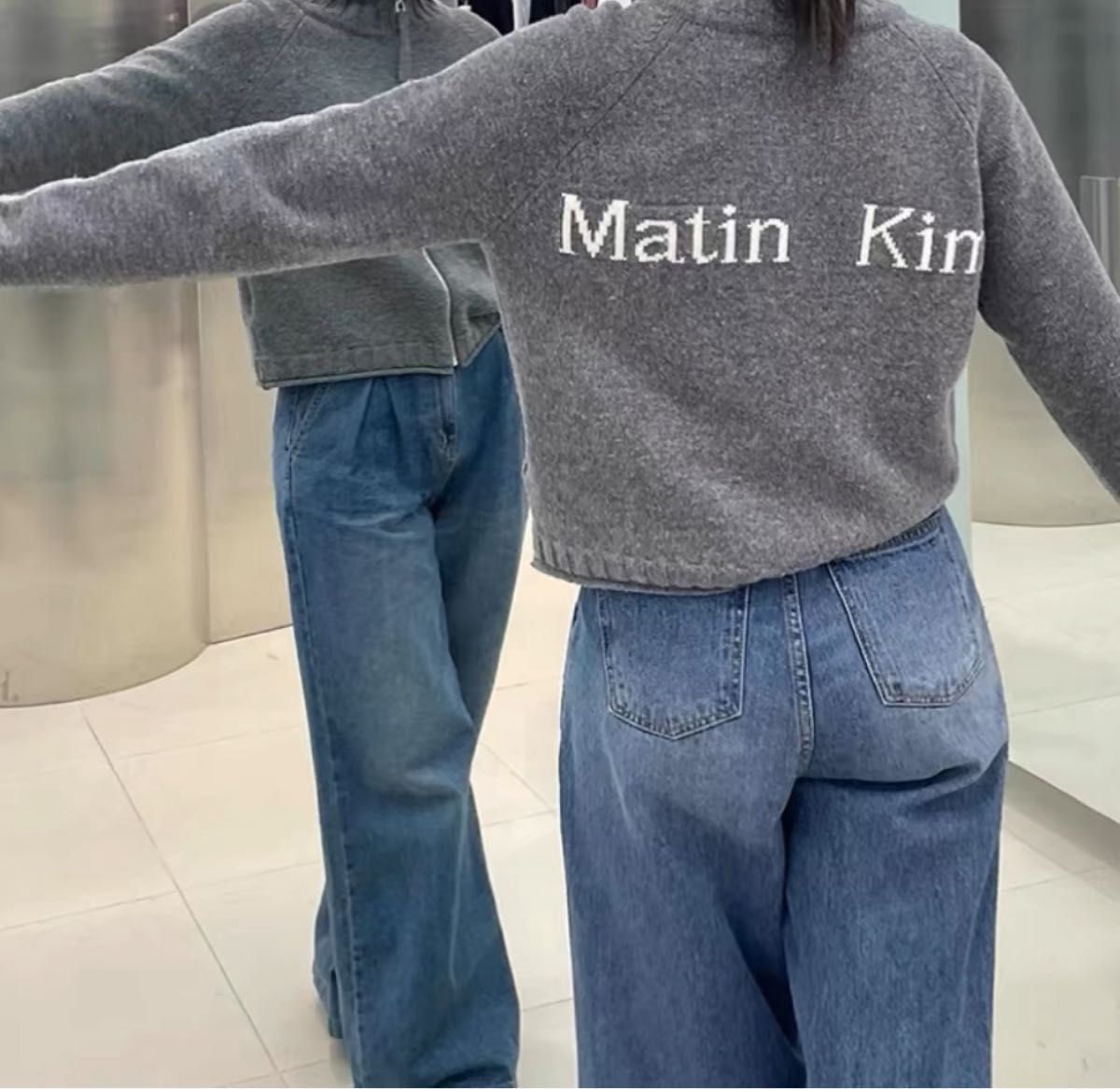 新品】Matin Kim マーティンキム ジップアップ ニット セーター 新品】Matin Kim マーティンキム ジップアップ ニット セーター