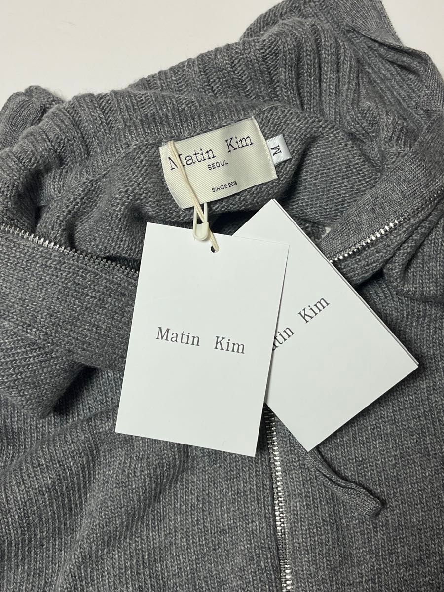 新品】Matin Kim マーティンキム ジップアップ ニット セーター 新品】Matin Kim マーティンキム ジップアップ ニット セーター