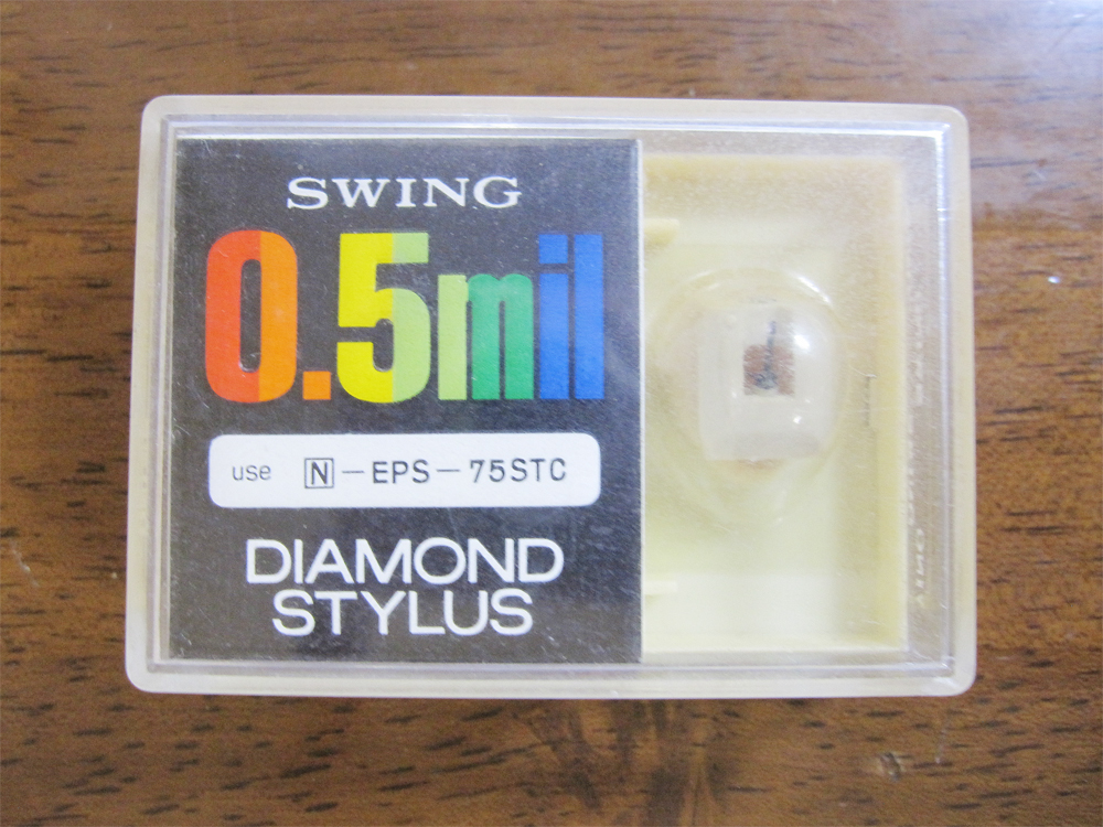 新品・未使用品 SWING スウィング 0.5mil DIAMOND STYLUS ナショナル-75STC N-EPS-75STC レコード針 交換針 品番964-09_画像1