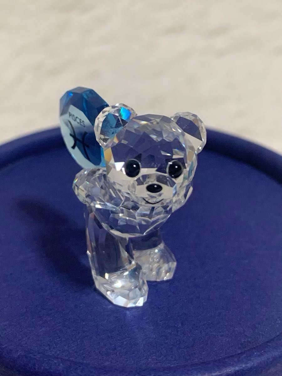 新品未使用Swarovski スワロフスキー クリスベア クマ 置物ペア 美品】希少 スワロフスキー クリスベア クマ 魚座 SWAROVSKI