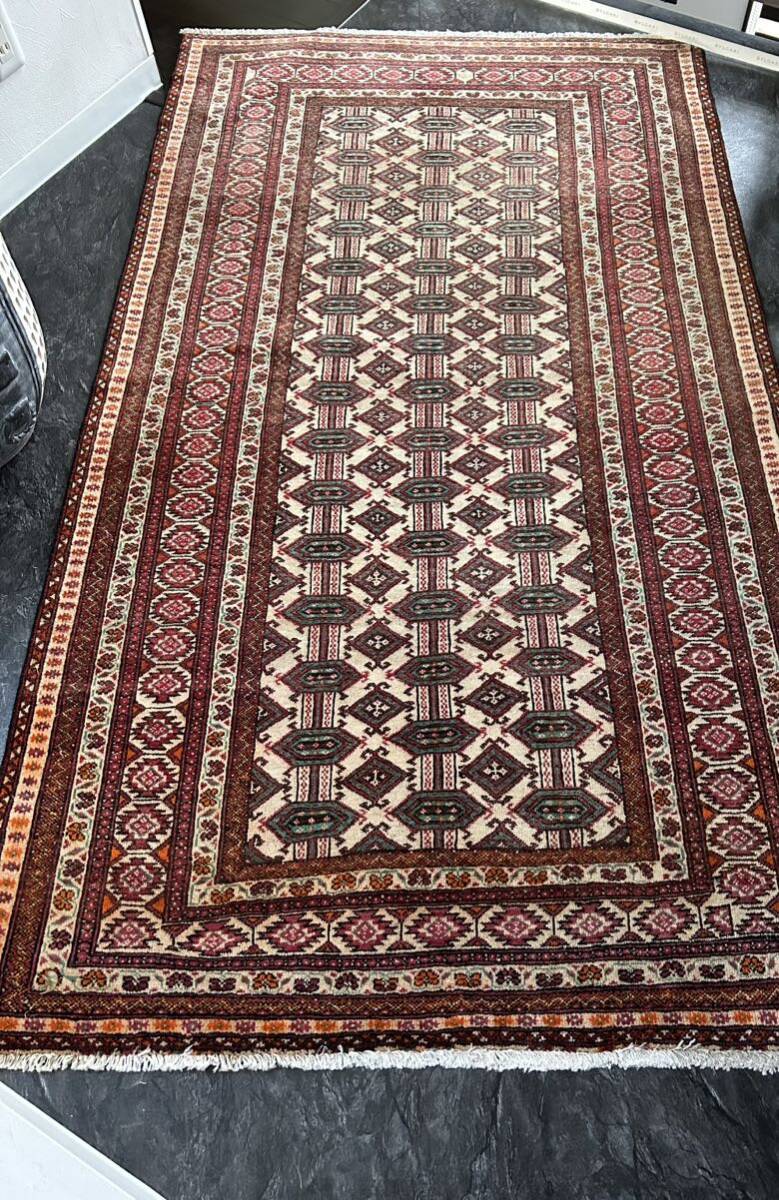 ペルシャ絨毯/オールド トルクメン絨毯 117㎝×191㎝ ラグ ペルシャ絨毯/オールド トルクメン絨毯 117㎝×191㎝ ラグ