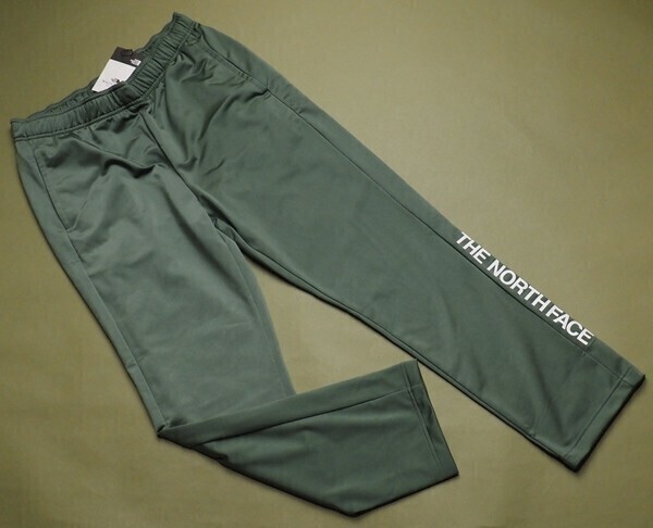 新品正規 ノースフェイス ホワイトレーベル 海外限定 ビッグロゴ 光沢天竺 ALBANI ジャージパンツW95(XXL)カーキ(KHA) 直営店購入