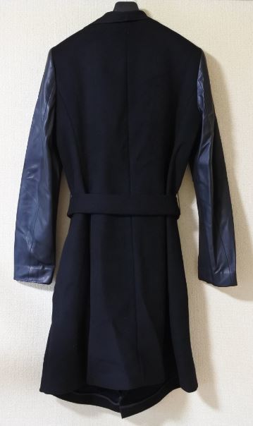 ZARA WOMAN ザラ コート ラップコート ブラック 切り替えデザイン フェイクレザー Sサイズ ymdnrk k h 0526 _画像4