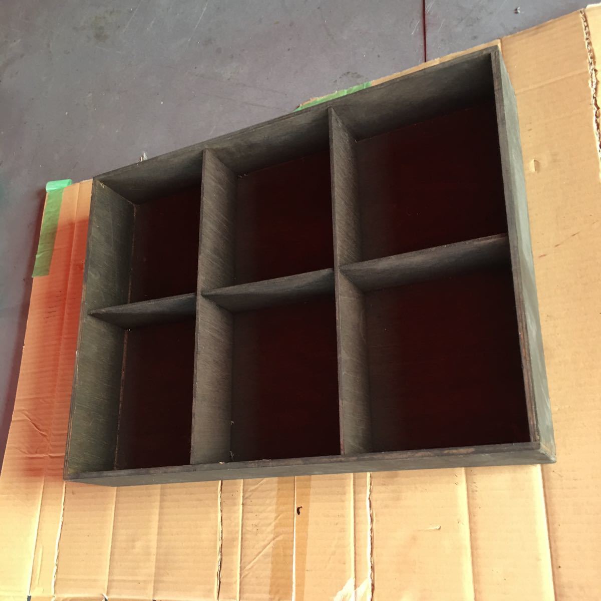 アンティークケース ⑥ 木箱 収納 小物入れ サイズ 613×465×100mm アジアン　アジアンテイスト_画像4
