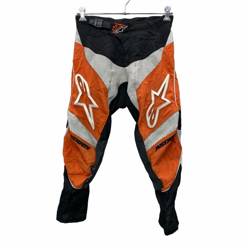 alpinestars モトクロスパンツ W28 アルパインスターズ レーシングパンツ ブラック オレンジ 古着卸 アメリカ仕入 2405-1782